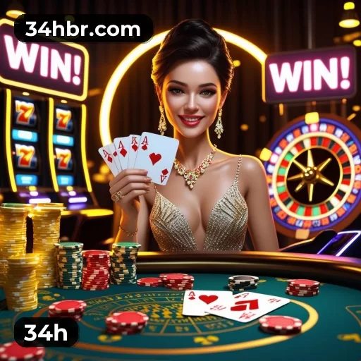 App 34h no smartphone App 34h no smartphone com fichas de cassino