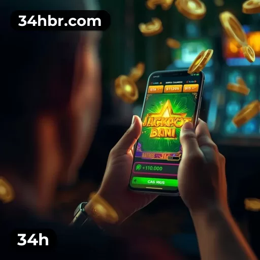 Login 34h no celular com cadeado de segurança